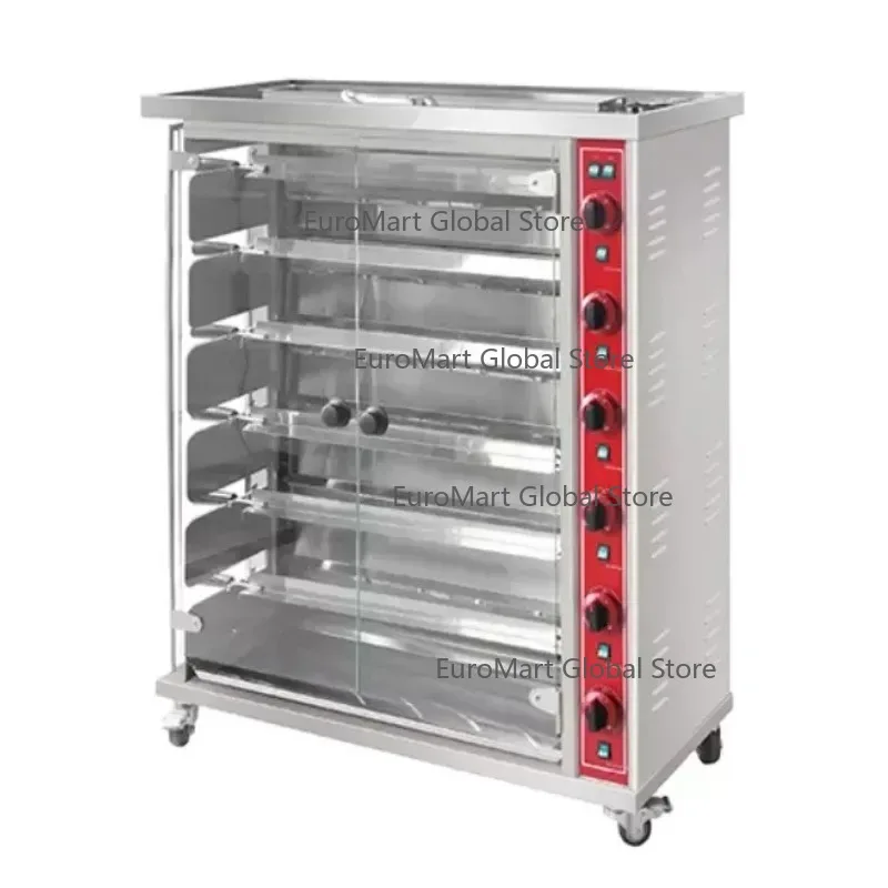2025 Premium Commercial Vertical Rotisserie Grill - Heavy  Electric Rotary Roaster (Perfect for Duck, Lamb, Beef & Chicken)