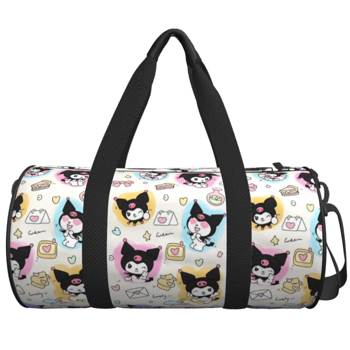

Kawaii Kuromi Japanese Cute Cartoon Travel Bag Purple Fashion Sports Bags Large Gym Bag Men Women Custom Oxford Fitness Bag