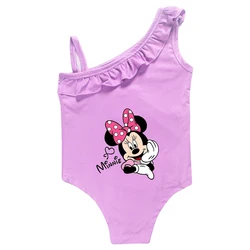 Bañador de Mickey y Minnie Mouse para bebé, traje de baño de una pieza para niña de 2 a 9 años