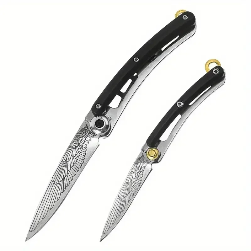 Outdoor Portable Folding Knife, Stainless Steel Blade, Keychain, Pendant, Holiday Gift, Travel Camping Tool