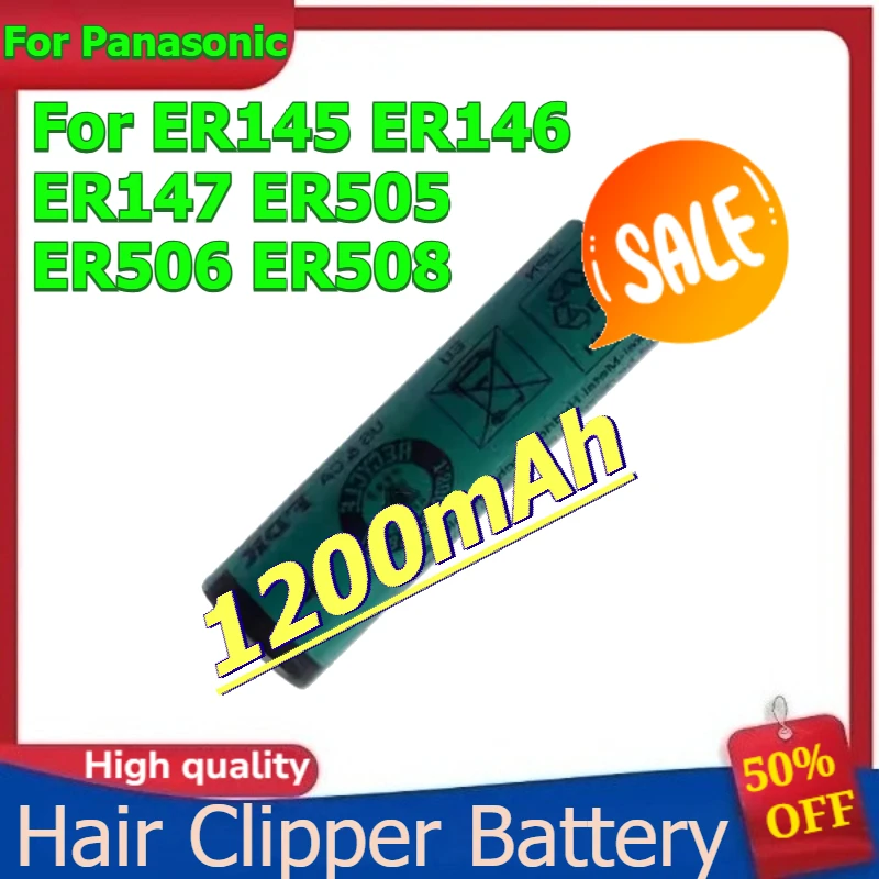 

Rechargeable Battery for Panasonic ER145 ER146 ER147 ER505 ER506 ER508 Hair Clipper Battery 1200mAh