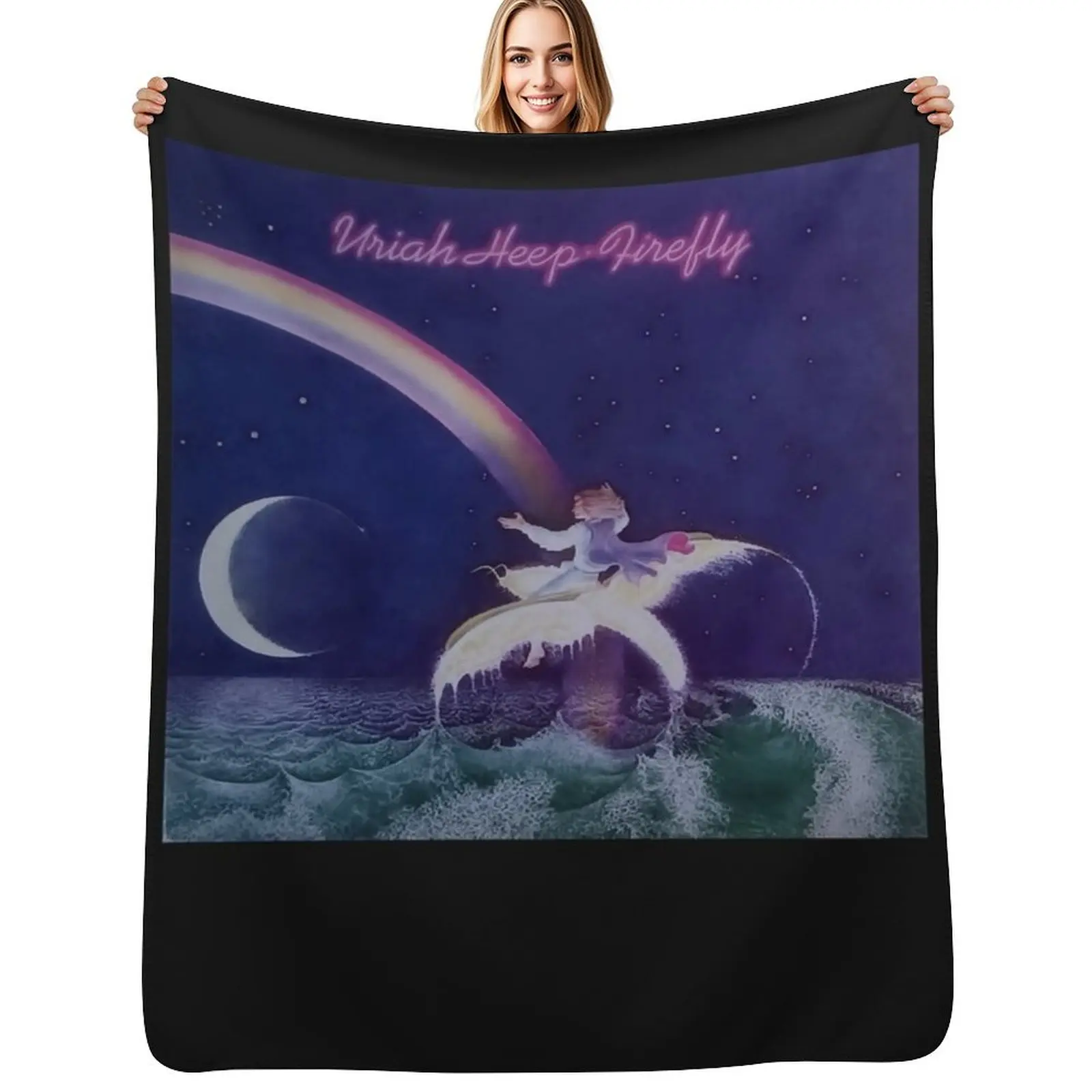 Uriah Heep - Firefly Classic T-Shirt Throw Blanket Cozy Throw Blanket for Bed Sofa Chair