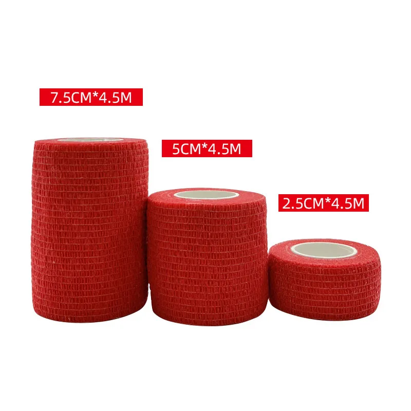 1/3/6/20PCS Sports Self Adhesive Red Elastic Bandages Anti-slip Athletic Nonwoven Waterproof Elastic  Wrist Ankle Bandages