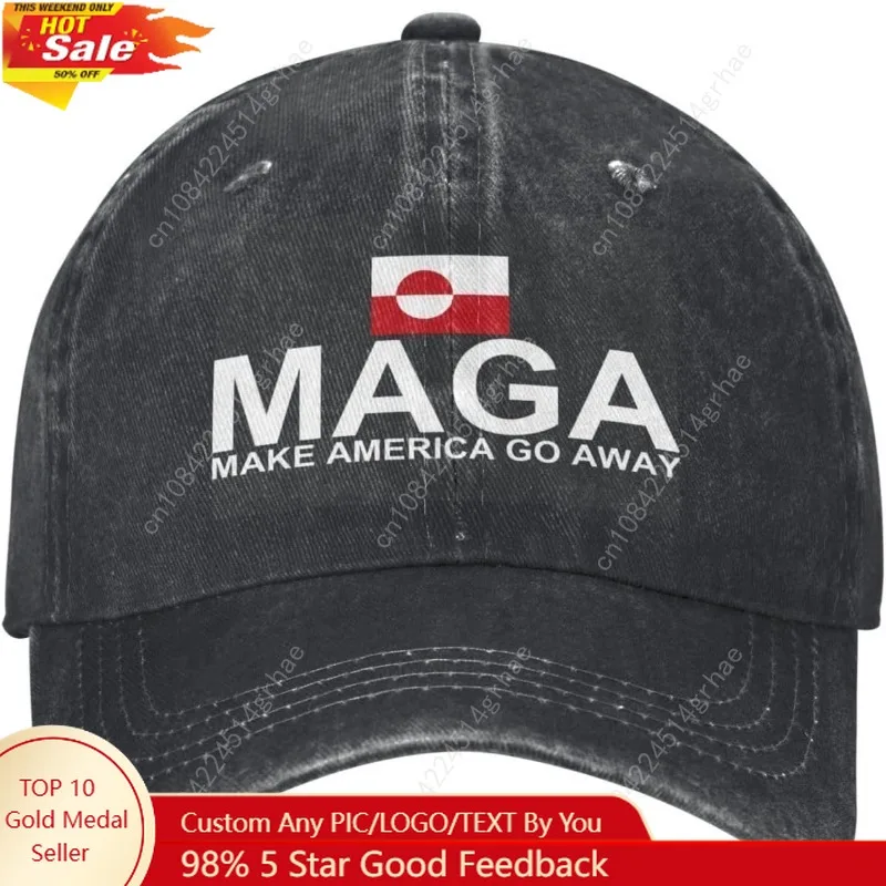 Make America Go Away Cap for Men Greenlanders Greenland Baseball Hats Make America Go Away Hat