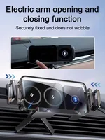 Soporte inteligente para teléfono móvil/almohadilla, soporte magnético para teléfono para coche, soporte giratorio automático para teléfono, cargador inalámbrico para coche