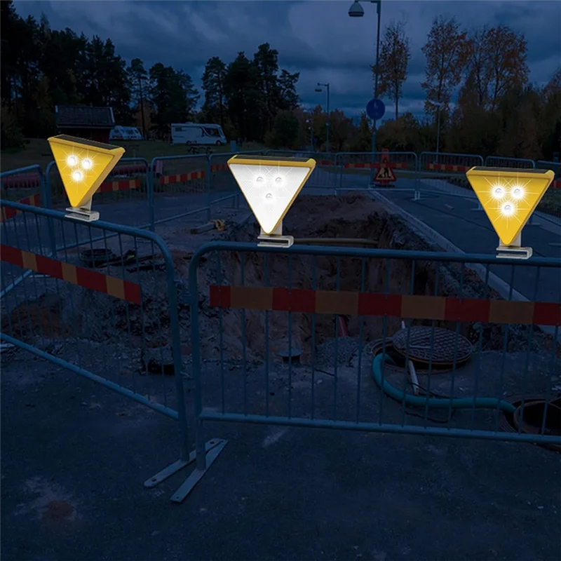 

FEDI-Solar Warning Light - LED Flashing Safety Light With Solar Power, Waterproof For Construction, Driveway, Beacon