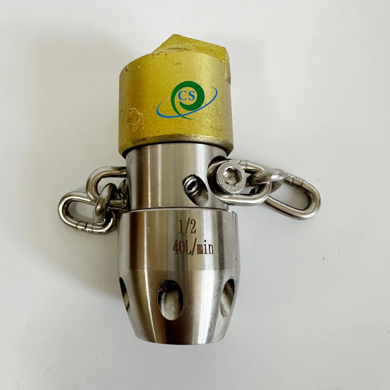 

CS High Pressure Sewer Pipeline Rotating Cleaning Chains Nozzle 0.65kg Sewage Sludge Blasting Drain Unblocking Water Jetter G3/8