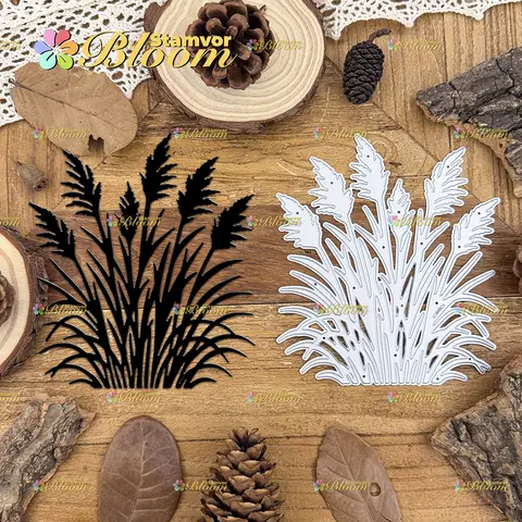 Original Lovely River Plants Reed Silhouete Metal Cutting Dies Scrapbooking Decorative Embossing