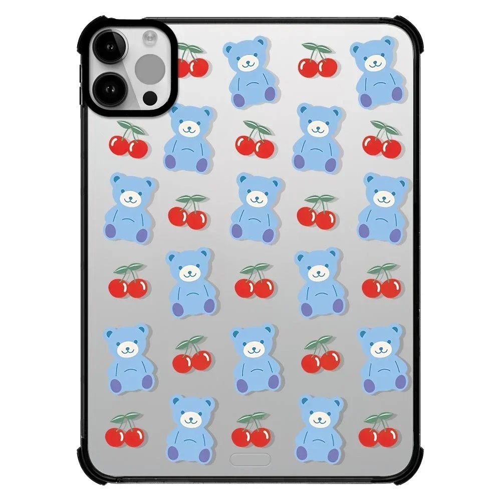 Bear Cherry Rainbow Acrylic Protective iPad Case Cover for iPad Mini 6 Air 4 5 iPad Pro 2020 2021 2022