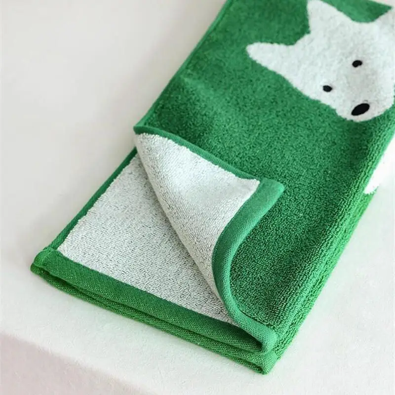 Cute Running Puppy Design Cotton Towels Soft Absorbent Kids Face Towel Adult Bathroom Towels 70*140cm Household Towel