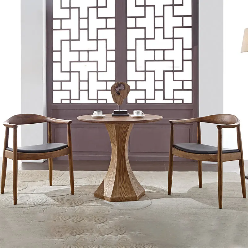 Customize the new Chinese designer's solid wood leisure reception, negotiate the table and chair combination, coffee