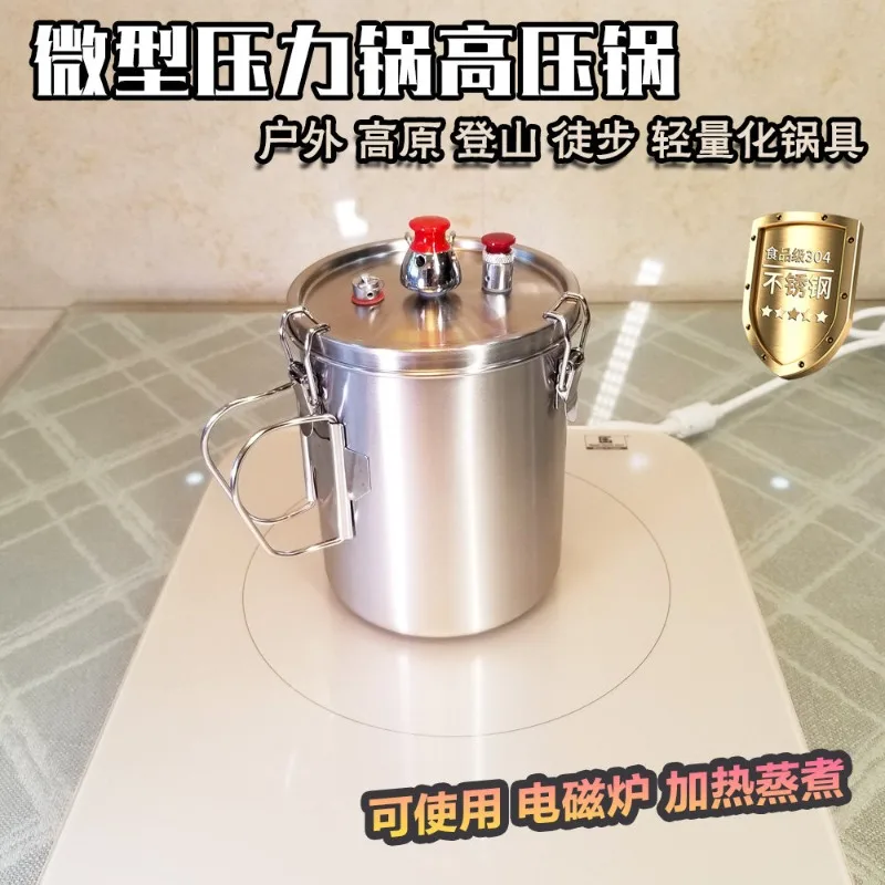 1000ML Lightweight Camping Pressure Cooker, Stainless Steel