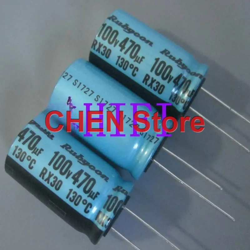 10PCS/lot original Rubycon RX30 100V470UF 18X32MM 130C electrolytic capacitor 470UF 100V free shipping