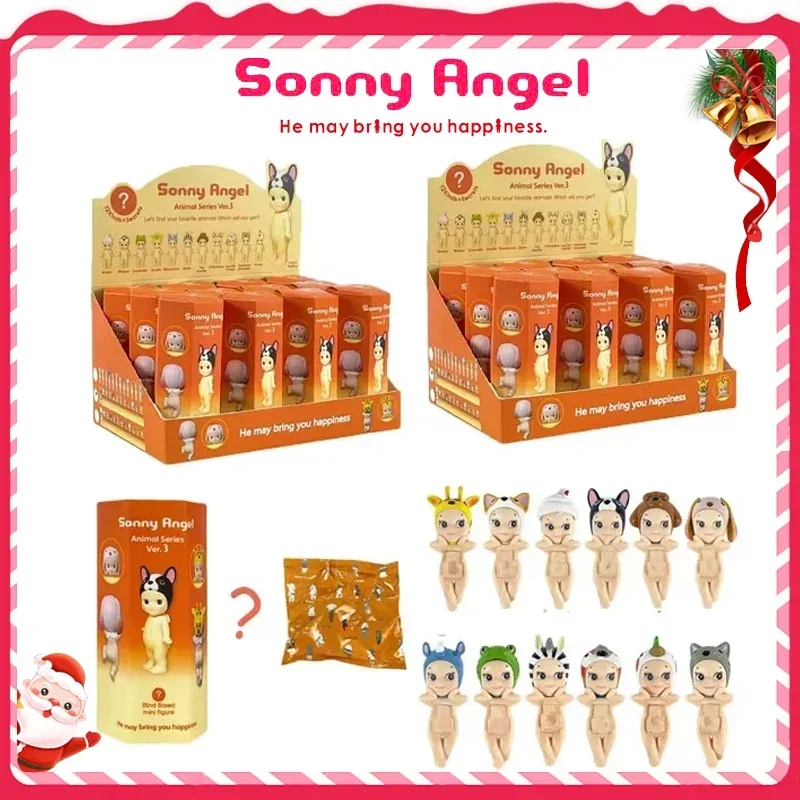 Sonny Angel leżący Hippers figurki Kawaii tajemnicza niespodzianka zabawka Model Anime lalka prezent na boże narodzenie dla dzieci pudełko z niespodzianką