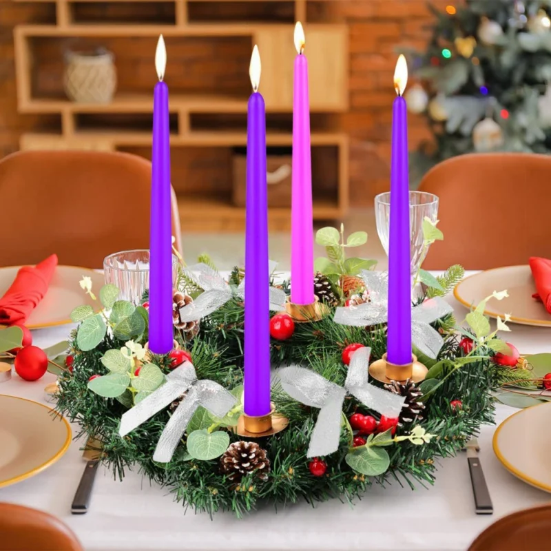 Kranz Kerzenhalter Weihnachts zeit Dekoration Boho Kiefer Kerzen ring mit Beeren Bögen Tannenzapfen Tisch Herzstück