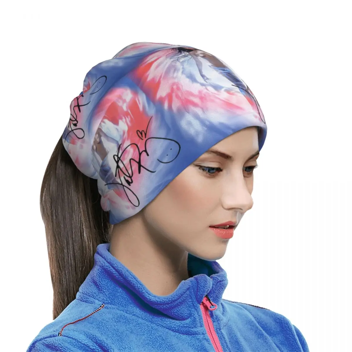 Katy Perry Autograph Multifunctional Elastic Neck Gaiter Dust Proof Face Cover Bandana Unisex for Cycling Hiking Fishing