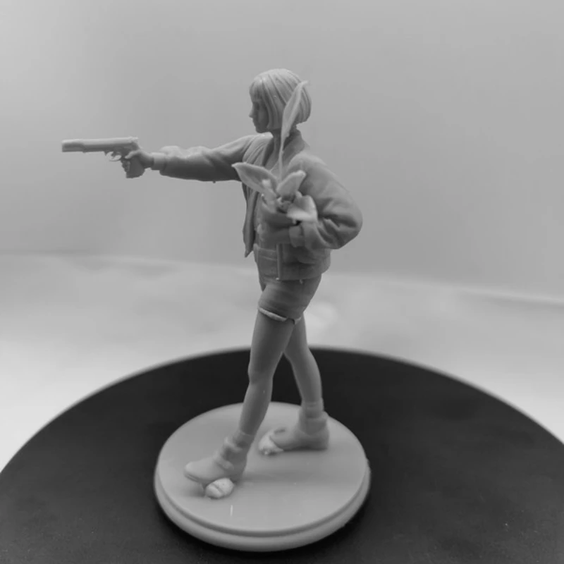 1/24 Scale 75mm Girl Killer Scene Resin Miniatures GK Figure Assemble Model Kit Unassembled and Unpainted StatuettesToys