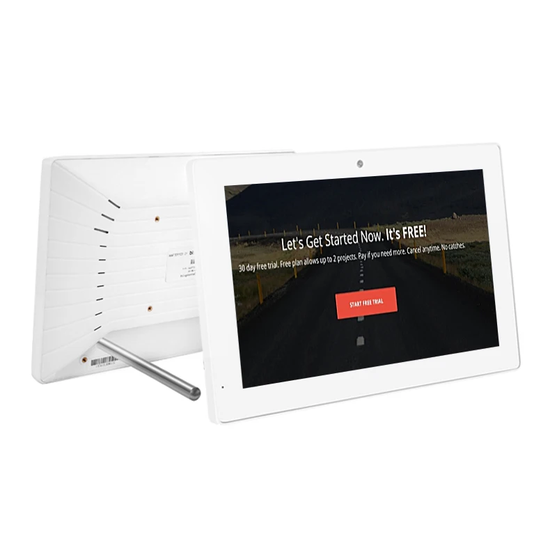 exclusivo YC-102P 10.1 Polegada IPS LCD RK3576 Núcleos 4GB RAM 64GB ROM Android 14 PoE Tablet de montagem na parede com câmera