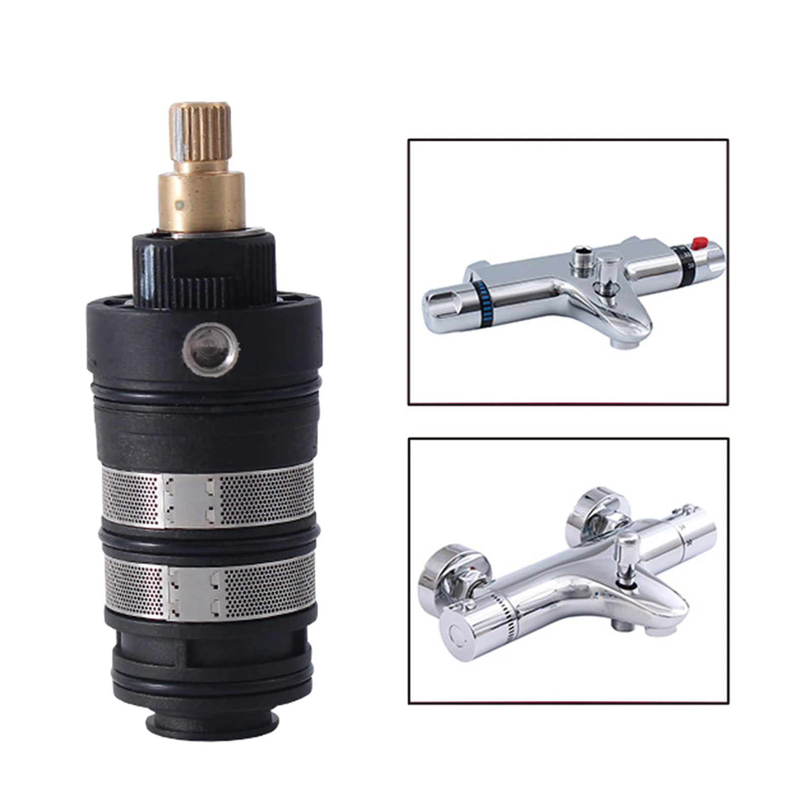 Thermostatic Core Valve Kitchen Tap Brass Plumbing Fixtures Hot Cold Water Service Temperature: 20-90 °C Thermostatic Cartridge