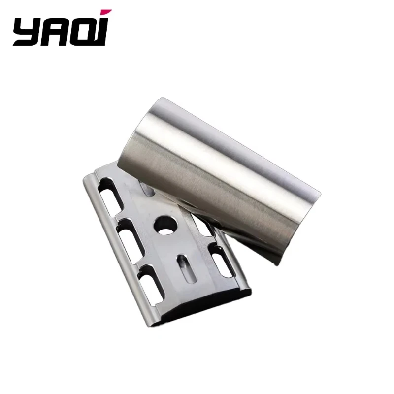 YAQI Razor Base Plate Stainless Steel Brushed Finish Open Comb Standard DE Thread for Double Edge Safety Razor