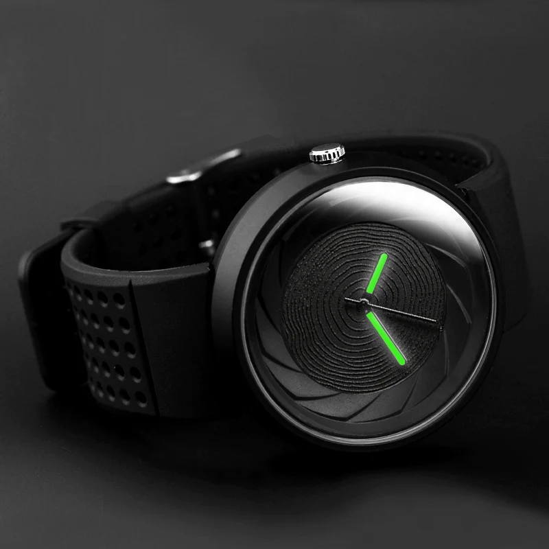 2023 men\'s gift Enmex creative industrial Luminous Lens and prism wristwatch funny design light sports fashion quartz watches