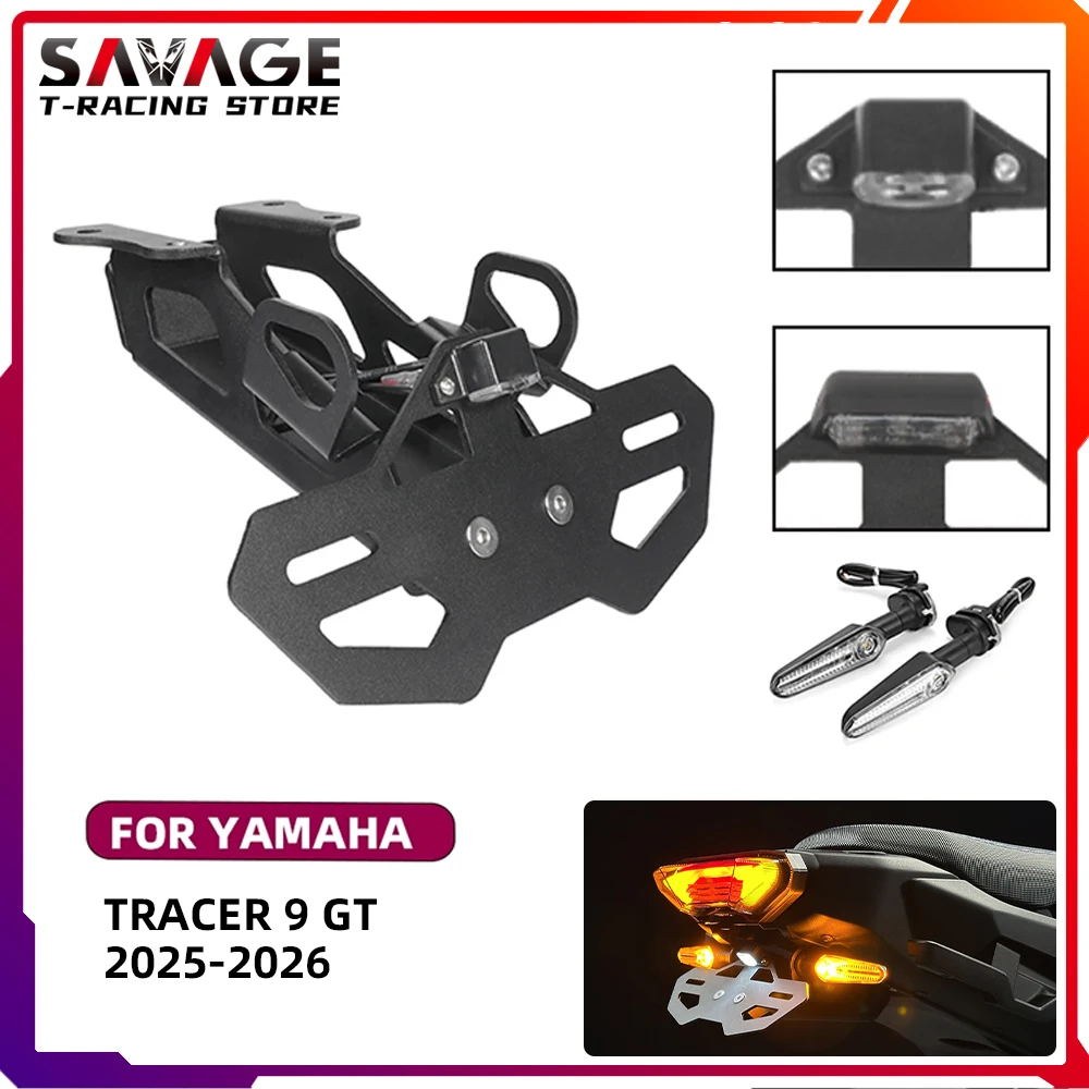 

Rear Tail Tidy Fender Eliminator Kit License Plate Holder Flasher LED Turn Signal Light For Yamaha Tracer 9 GT 9GT 2025 2026