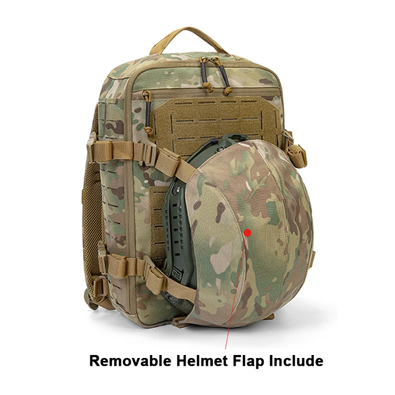 Nylon Tactical Backpack, Molle Plate Carrier Bag, Light Weight, Hiking Rucksack, Compatible with Tactical Vest, 1000D