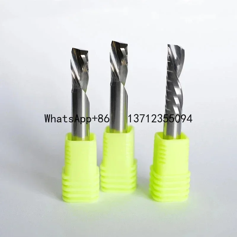 

20 шт. 3,175/4/5/6/8 мм 3A с одной флейтой, левая спираль, концевая фреза с ЧПУ, твердосплавная фреза, деревянная работа