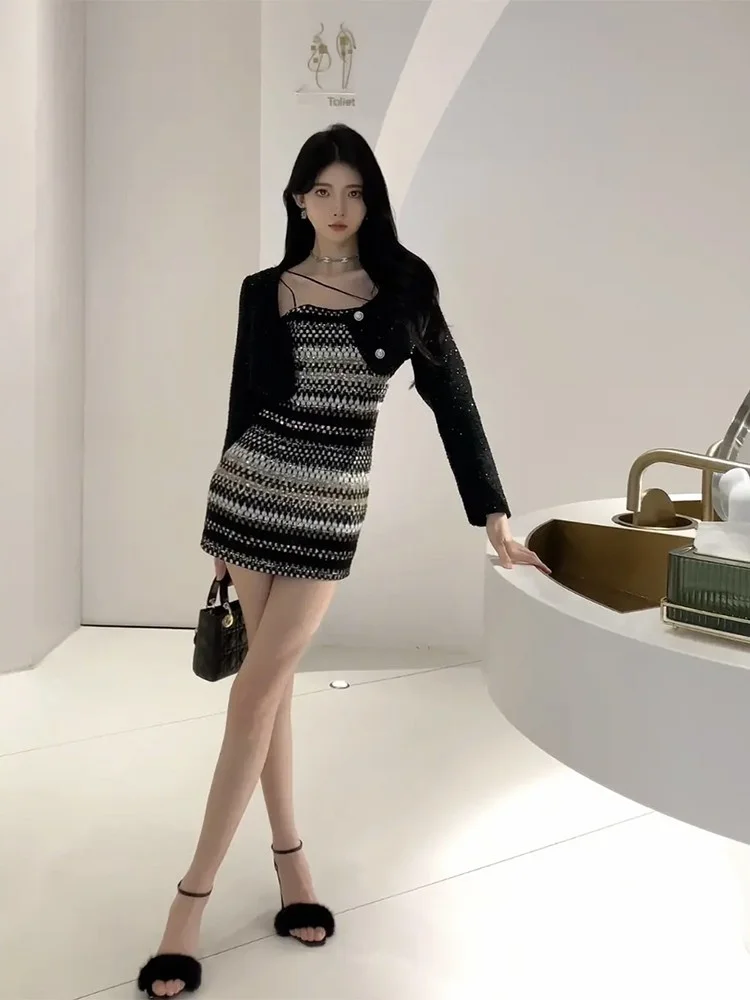 

plus Size Women's Knot Bal Dr ort Skirt Wrap around High Waist Commute Sle Korean Version Autumn New