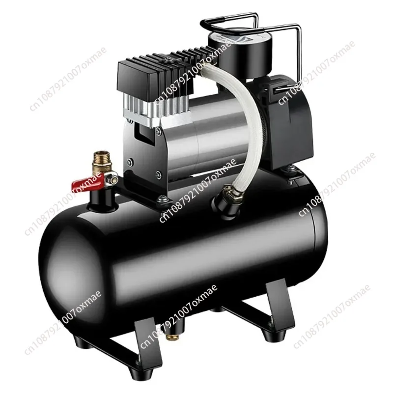 

Portable Dual Cylinder Air Pump Car Tire Inflator 12V 220V Silent Air Compressor Automatic Start Stop