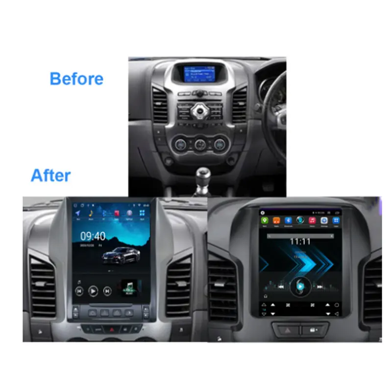 1024*768P Per Ford Ranger 2012-2015 Carplay Android 14 Autoradio Lettore Video Multimediale Navigaion Unità Principale Stereo 2Din Audio