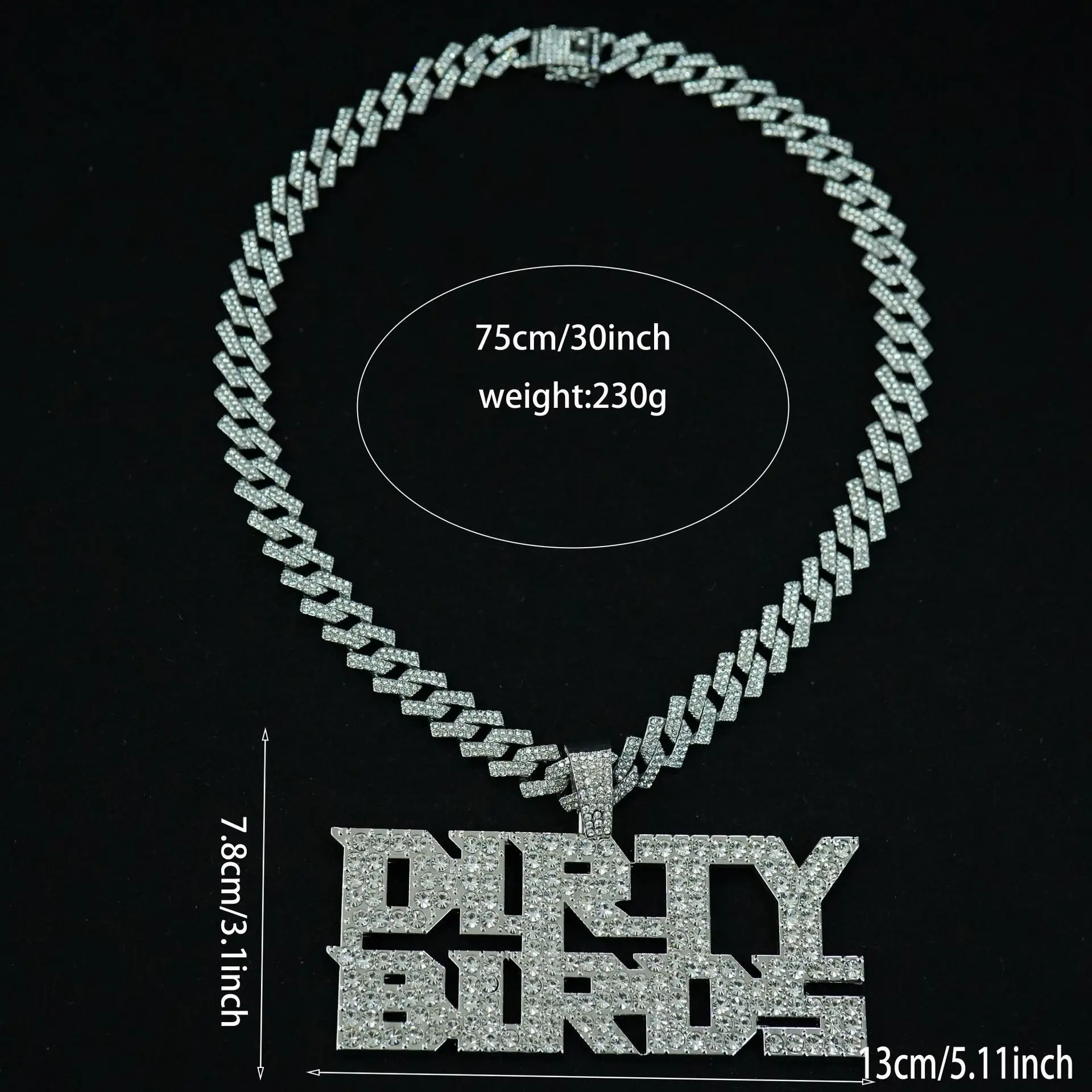 DIY accessories DIRTYBIRDS Super Bowl Football Atlanta Falcons Large Pendant Rock Punk Personality Men's Necklace