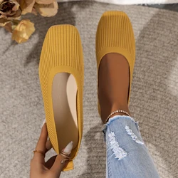 Women Flats 2024 New Solid Color Loafers Women Slip on Shallow Comfort Flat Shoes for Women Mary Jane Shoes Zapatos De Mujer