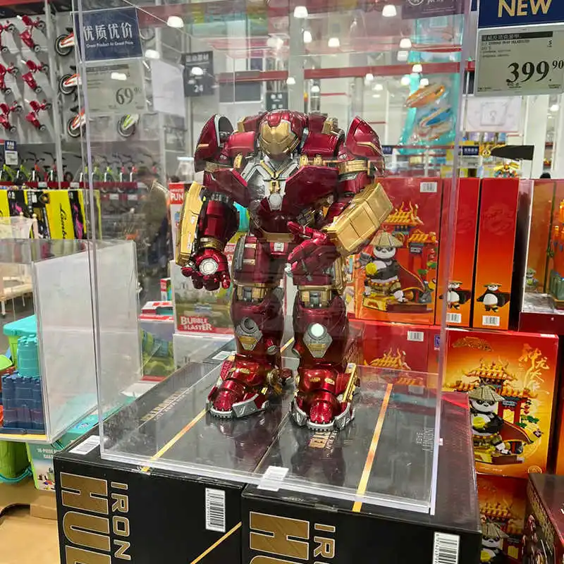 

Fondjoy Marvel Anti-Hulk Armor Сборная игрушка Модель персонажа из фильма 18-дюймовые фигурки светодиодов может излучать свет Модель подарок для мальчика