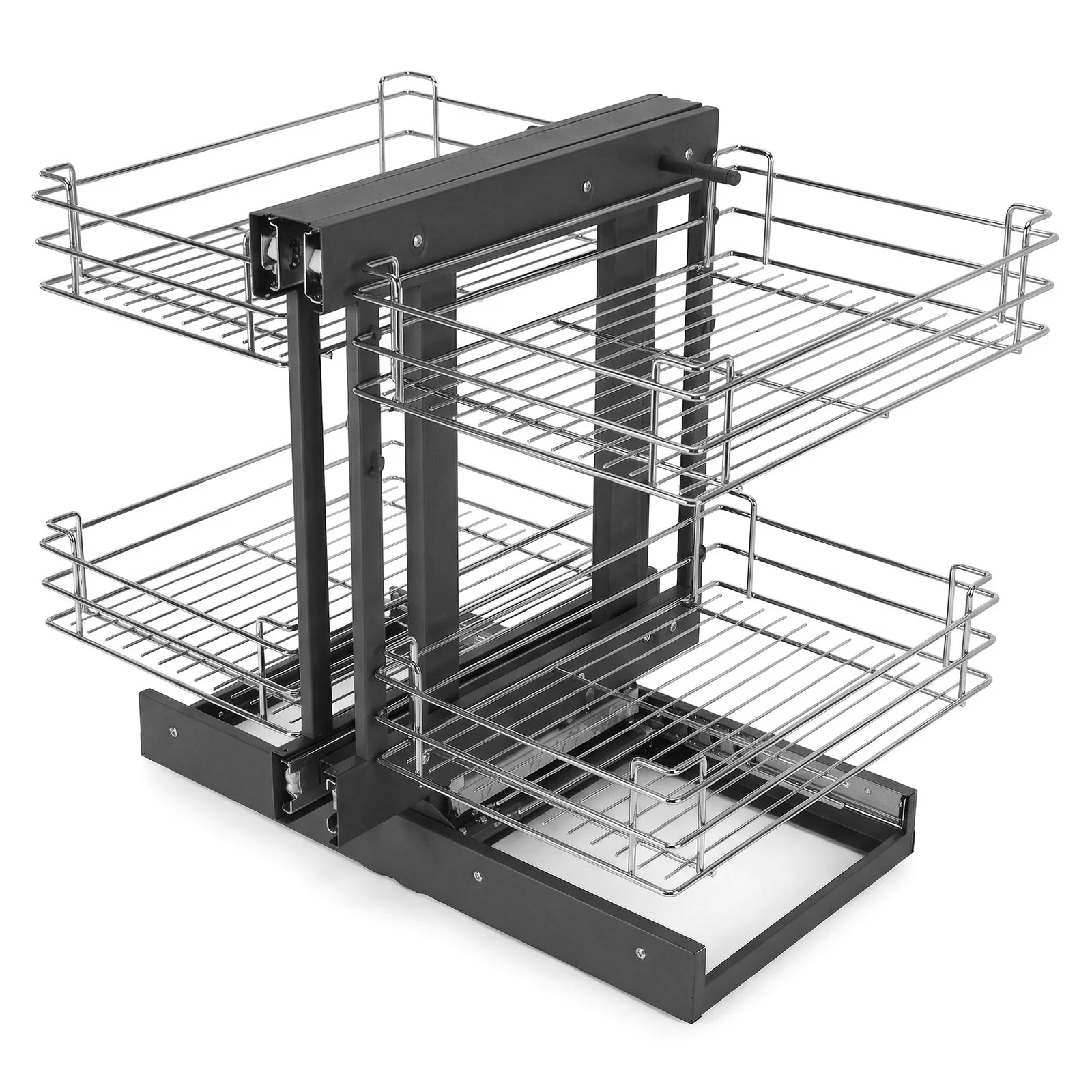 

Blind Corner Cabinet Pull Out 2 Tier Left & Right Blind Corner Cabinet Organizer 4 Shelves for Kitchen Or Bathroom