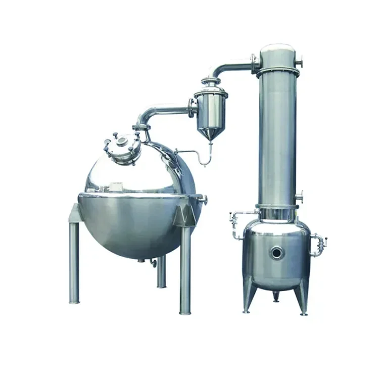 Stainless Steel Alcohol Tomato Degasser Tea Steam Evaporator Machine Juice Concentration Tank Vacuum Concentrate Machine factory