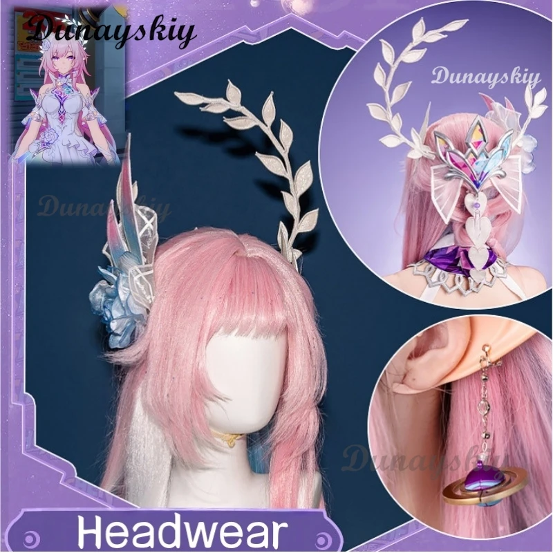 

Cyrene Light Up Headband Wig Honkai Star Rail Elysia Amphoreus New Skin Cosplay Prop Halloween Party Outfit for Women