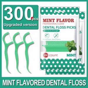 300 buah Tongkat Benang Gigi Dewasa Mint-Set Rumah Flosser Ultra-Halus-Kotak Benang Gigi Tusuk Gigi Portabel 10 benang permen penjualan terbaik - №