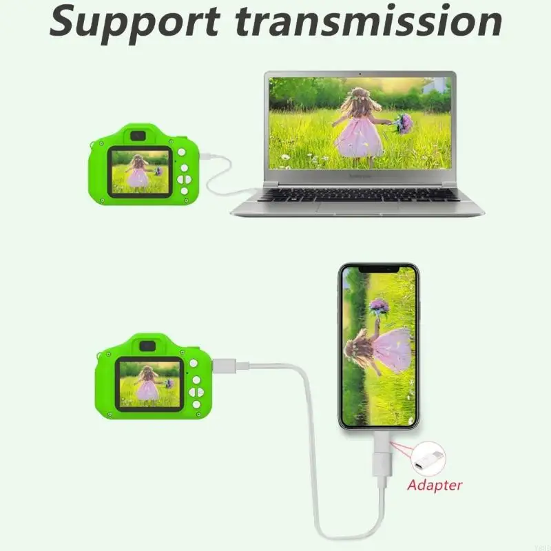 y88d طفل آمن ABS لعبة البلاستيك كاميرا كهربائية الكاميرا التعليمية التصوير الفوتوغرافي