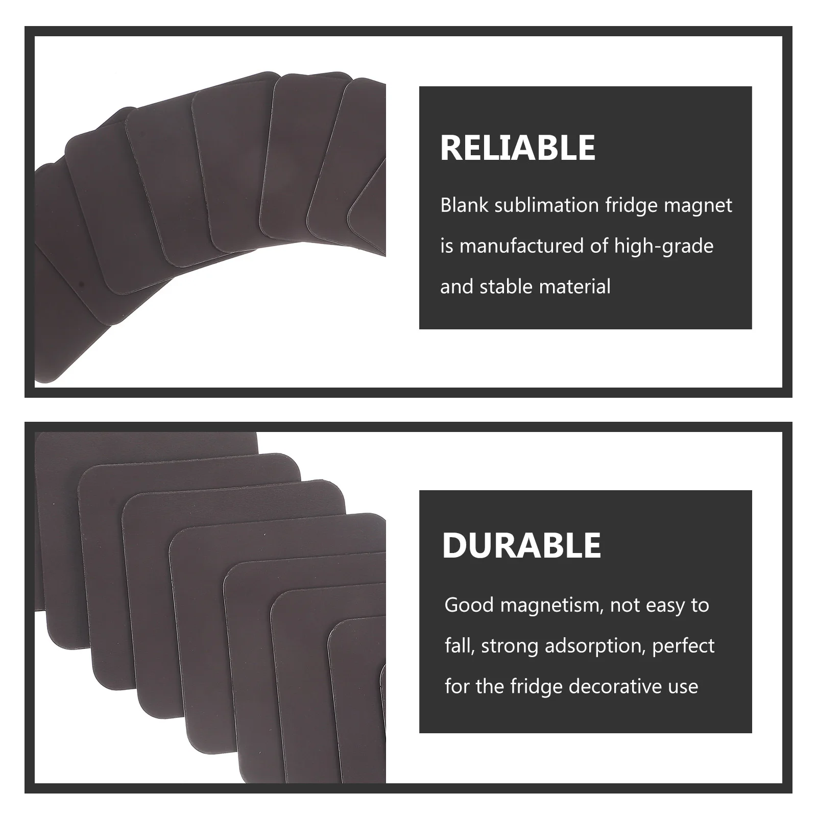 

30 Pcs Blank Fridge Magnet Door Refrigerator Magnets for Crafts Sublimation Square