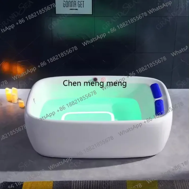 

F150 Custom Massage Spa Bath Tub 2-Person Freestanding Waterfall Bubble Soaking Apartment Use