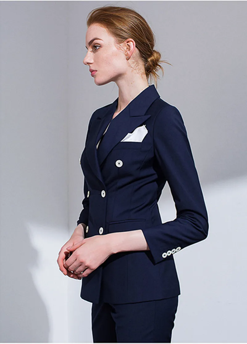 

Fashion One Button Ladies Suit Workwear Formal Tuxedo Business Negotiation Suitable for Occasions (Jacket + Pants) 12