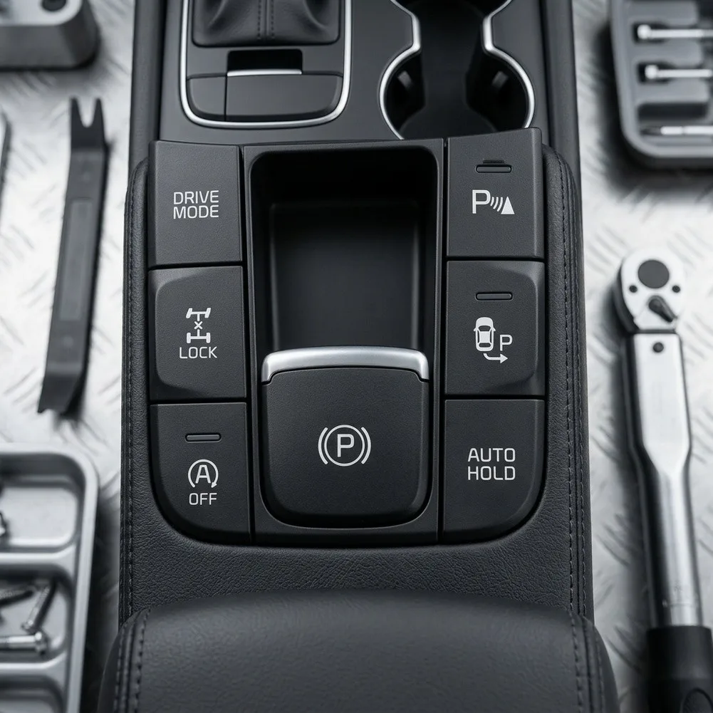 Auto Brake Part Handbrake Switch For Daily Driving Safety As Shown High Durability Construction Metal Reinforced Design