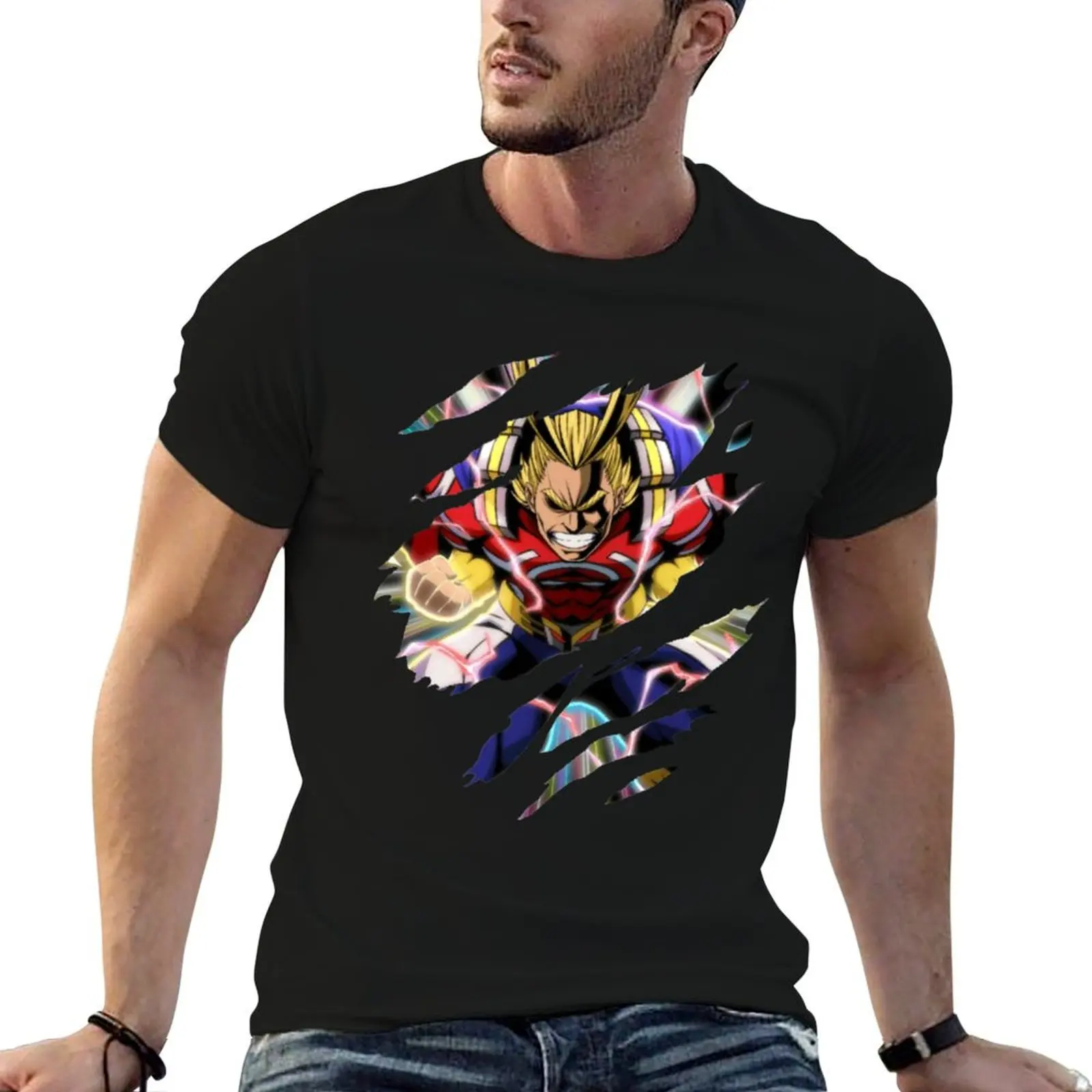 

for t man shirts 100% T-Shirt cotton funny BNHA graphic t All shirts Might Anime