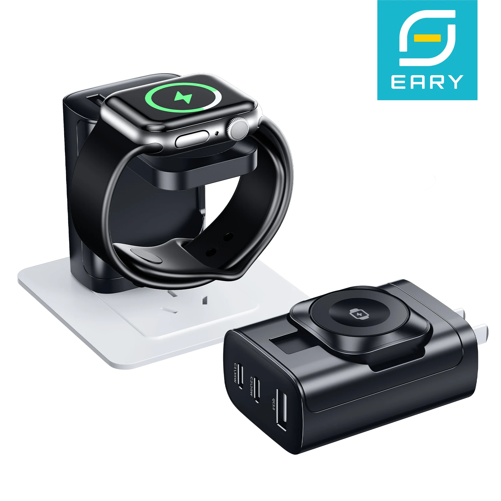Eary 40W for Apple Charging Block & Watch Charger Foldable Fast Charger Compatible with iWatch Ultra/SE iPhone 17 16 AirPods 3 2