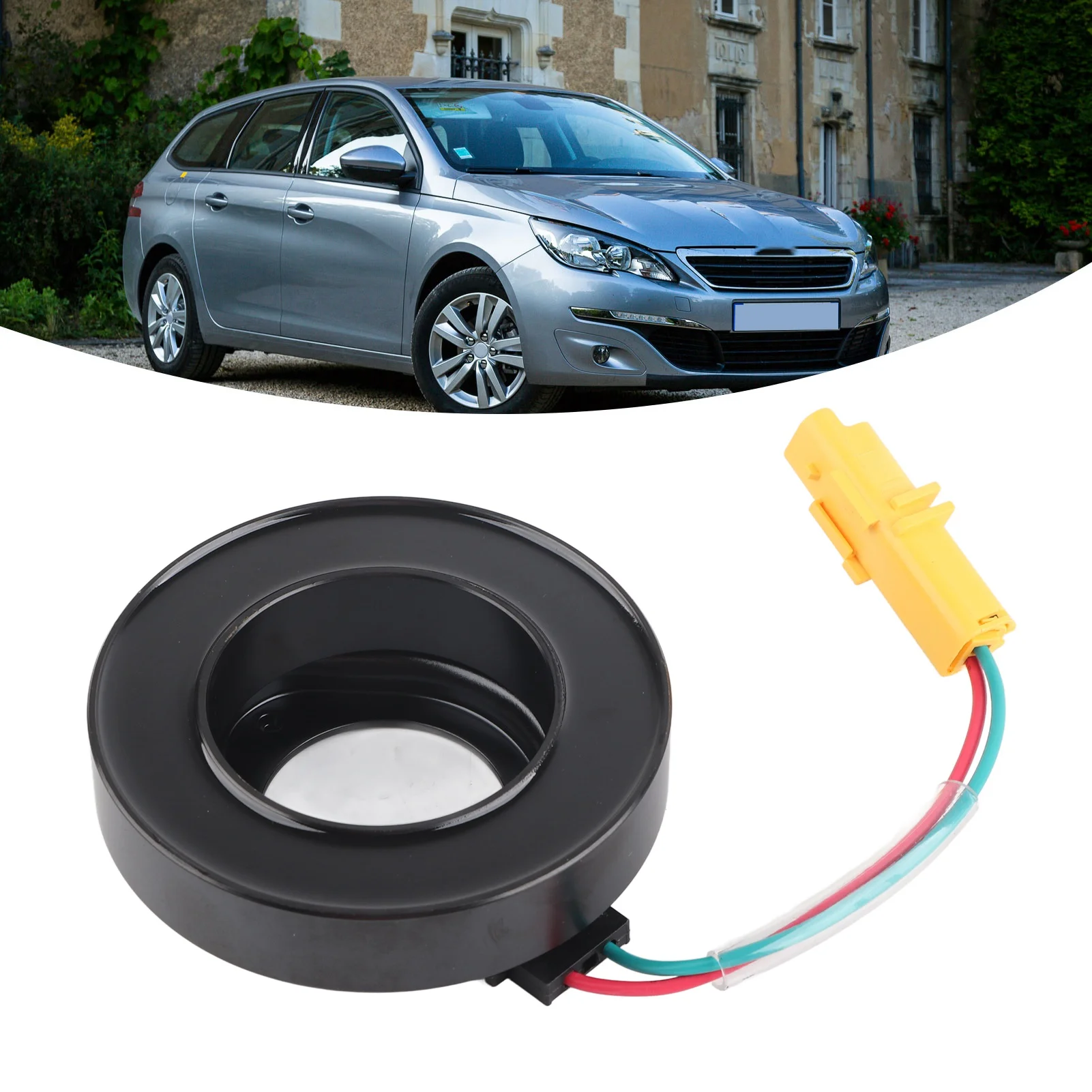 

AC Compressor Clutch Coil 2 Pin Air Conditioning Magnetic Electromagnetic Clutch Coil Replacement For Peugeot 307 308 408 508 CC