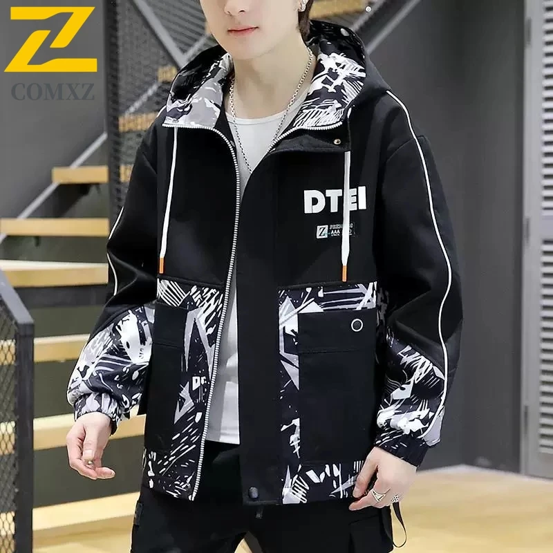 

COMXZ Men Down Jacket New Thickened Style Ski Trip Warm Snow Adventure Puffer Jacket Street Look Windproof Design Winter Jacket