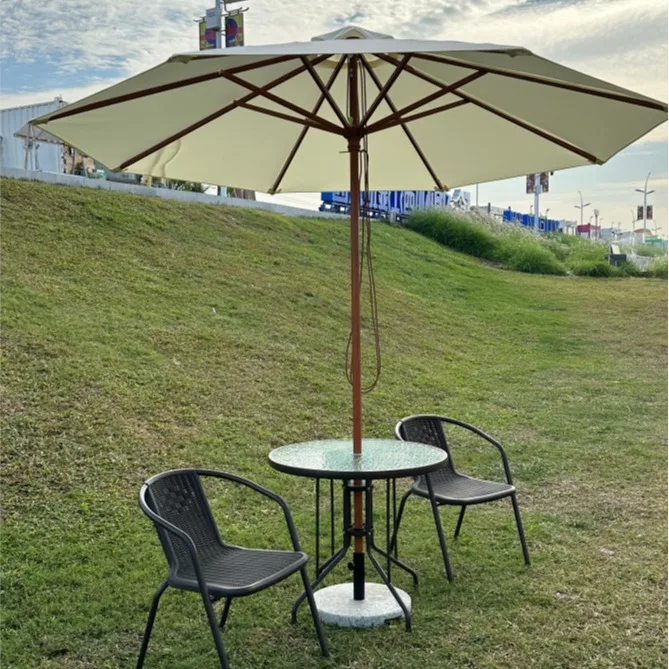 Sunscreen Leisure Outdoor Parasol Outdoor Stall Middle Post Advertising Umbrella Terrace Courtyard Sun Umbrella Beach Umbrella