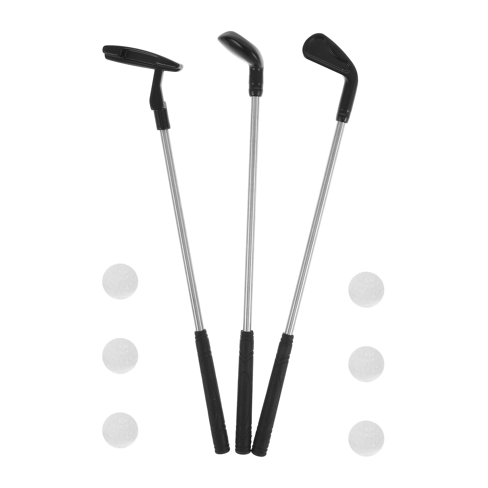 

1Set Golf Game Desktop Miniature Golf Clubs Indoor Small Putter Set Improves Hand Eye Coordination