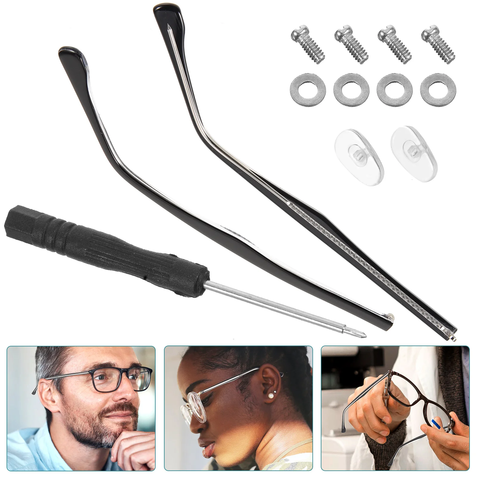 Metal Arms Glasses Accessories Eyeglasses Replacement Parts Temple Legs Frame Components Universal Design Comfortable Wear